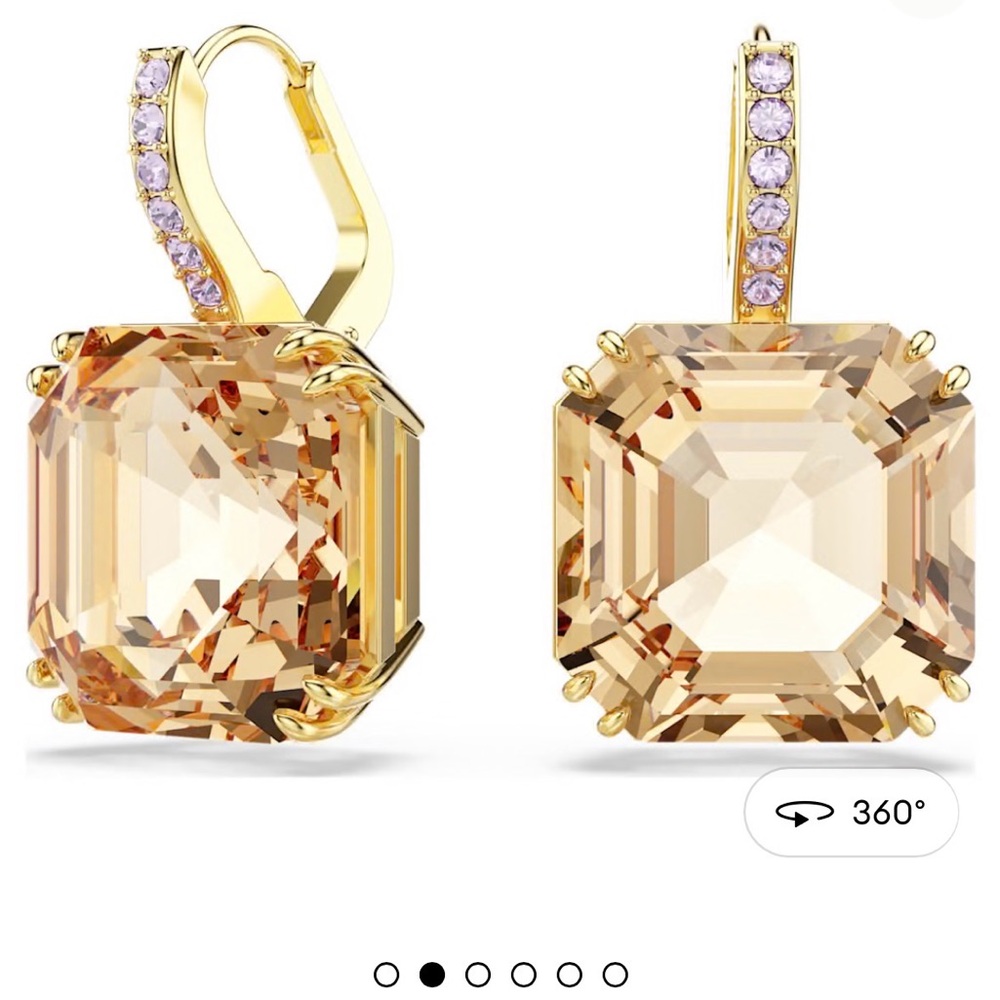 Swarovski Millenia drop earrings
Mixed cuts, Caramel, Gold-tone plated
NWT